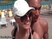 Blonde Girl Showing Her Nice Tits On The Part2