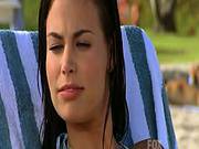Brooke Burns Getting Out Of A Pool In A Green Bikini And
