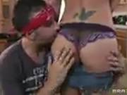 Kayla Paige Licks And Sucks The Jizz Off Of Hr Hard Man Friends Cock
