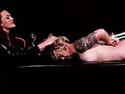 Chunky Blonde Whore Is Restrained And Tormented