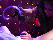 Demonic Slut Eva Angelina Is Taunting Dudes Cock With A Pump