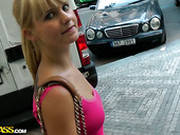 Screwed Russian Whore Shows Off Her Big Tits In Full Daylight