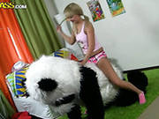 Adorable Teen Girl Is Playing Dirty Games