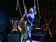 Hussy Girl Getting Her Pussy Slammed On The Swing