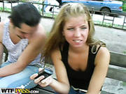 Sexy Teen Getting Her Breasts Fondled And Face Fucked