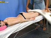 Sensual Massage For A Steamy Brunette Girl