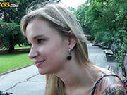 Pretty Girl Is Chatting With A Horny Old Guy In The Park