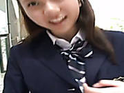 Asian College Student Gets Rid Of Uniform For Posing On Cam