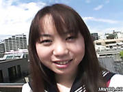 Cute And Pretty Japanese Girl Ryoko Yaka Flashing Her Tits And Panties