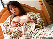 Amateur Brunette Japanese Teen Nozomi Momoi Pleasing Herself After Shower