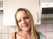 Ugly Blonde Housewife Ella Strips And Teases For The Cam