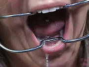 Chubby Blonde With Her Mouth Wide Open Waits For The Next Bdsm Round