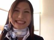 Brunette Stewardess Looks Like A Randy Little Bitch 