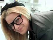 Blonde In Glasses Face Sits And Rubs Pussy