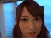 Japanese Cutie Sucks Off Two Rods