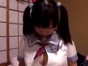 Asian Lass With Big Boobs Is A Hot One Playing 