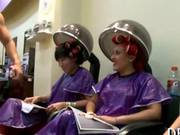 Hunk Stripper Appears In A Beauty Salon