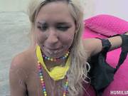 Lovely Cutie Kacey Jordan Receives A Warm Explosion Of Goo All Over Her Face