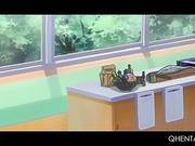 Hentai Hardcore 4some With Schoolgirls Fucking Cock And Pussies