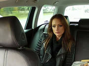 Super Hot Amateur Reporter Bargains For Petrol And Gets Fucked In A Taxi