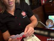 Pretty Barmaid Fucked With A Pervert Guy With A Chunk Of Money