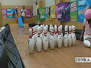 Subtitled Japanese Amateur Bowling Game With Foursome