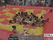 Subtitled Huge Group Of Japanese Nudists Oil Wrestling