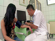 Sexy Brunette Seduces Her Doctor