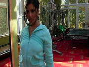 Brunette Likes To Play Outside