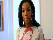 Bubble Ass Ebony Chick Licks Her Feet