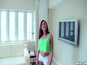 Sensual Brunette Swallows Huge Load
