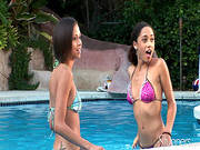 Sensual Teens In Amazing Threesome