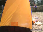 Loly Jerking Off In The Tent -3