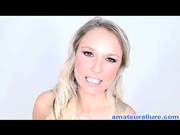 Cock Loving Blonde Swallows Cum Shot
