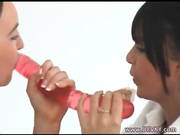 Two Coed Schoolgirls Dildoing