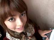 Sarah The Hot Japanese Blows A Dick On A Staircase
