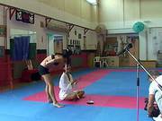 Sharon Lee & Amabella Wrestling And Pussy Playing At Nude Fight Club