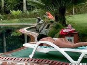 A Big Boobed Beauty On Holidays Picks Up A Guy By The Pool