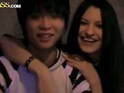 Dirty Dark Haired Doll Tries Her First Asian Dick