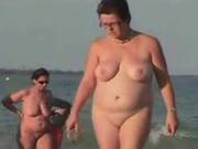 Nude Fat Lady On The Beach