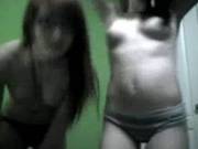 Two Teens Strip