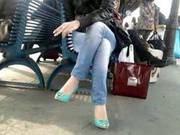 Young Asian Girl Shoeplay