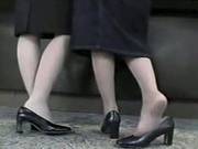 Candid Shoeplay - 2 Hostess Dipping Heels