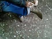 Mi  Muy Divina Amiga De Nuevo Acariciandome Con Su Pies 5