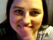 Girl Gives Deepthroat Blowjob Until He Cums