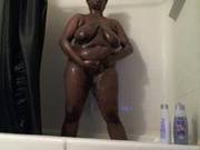 Mature Black Bbw Showing In The Shower