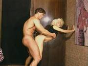 British Slut In Boots Gets Fucked Against The Wall