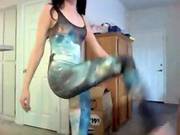 Beauty Showing Us Her Darksome Milk Leggings
