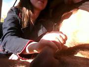 Cook Jerking In Car Eighteen Legal Age Teenager + Cum Two