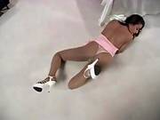 Hot Large Breasts In Hose